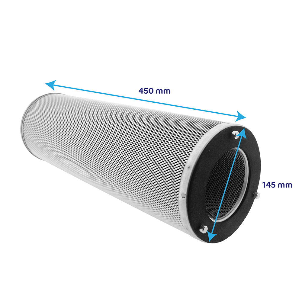 Cartuccia a carboni attivi cilindrica Pro Cylinder ⌀145x450mm per cappa aspirante professionale