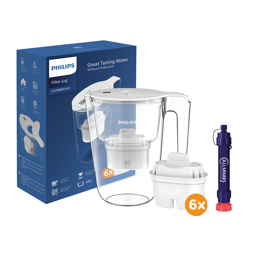 Kit di emergenza filtro acqua Small – Pacchetto di sopravvivenza con filtri per l'acqua Philips / Allspares