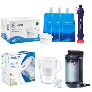 Kit di emergenza filtro acqua - Pacchetto di sopravvivenza con filtri per l'acqua BRITA / Katadyn / Allspares