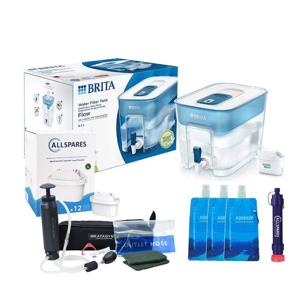 Kit di emergenza per filtro dell'acqua Large - Kit di preparazione con filtri dell'acqua per situazioni di emergenza