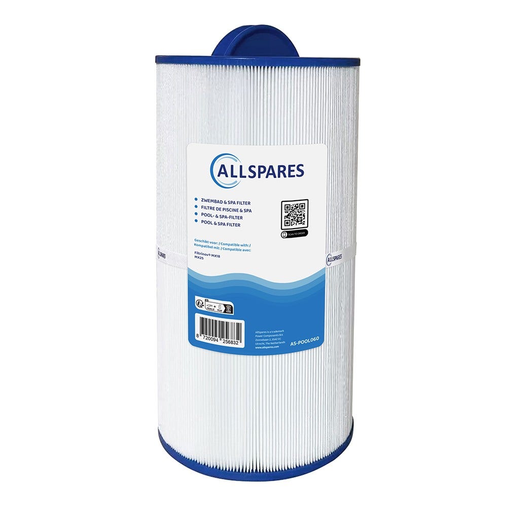 Filtro a cartuccia per piscina compatibile con Filtrinov MX-18 / MX-25 