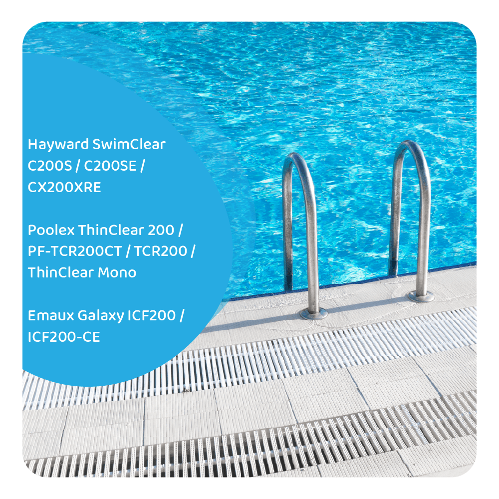 Filtro Acqua per Piscina compatibile con Poolex ThinClear 200 / PF-TCR200CT / TCR200 / ThinClear Mono