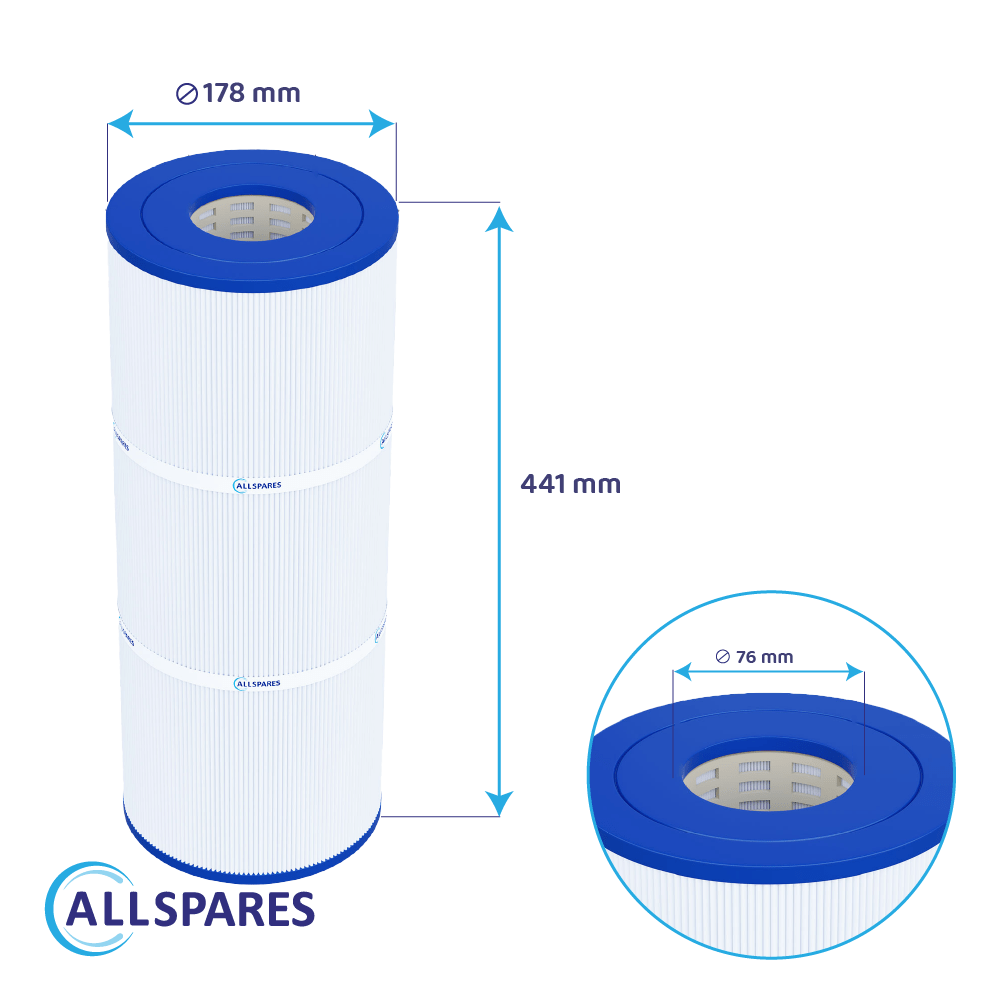 Filtro a cartuccia per piscina compatibile con Emaux ICF230 / ICF230-CE