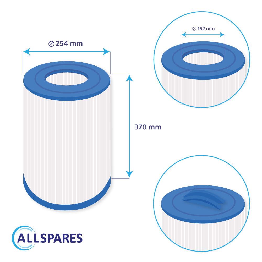Filtro a cartuccia per piscina compatibile con Waterair Sherlock 100 / 008404
