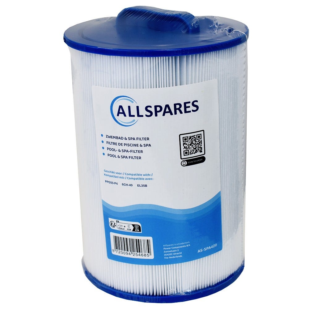 Filtro a cartuccia per minipiscina compatibile con Sunrise PPG50-P4 / 6CH-49 / FC-0314