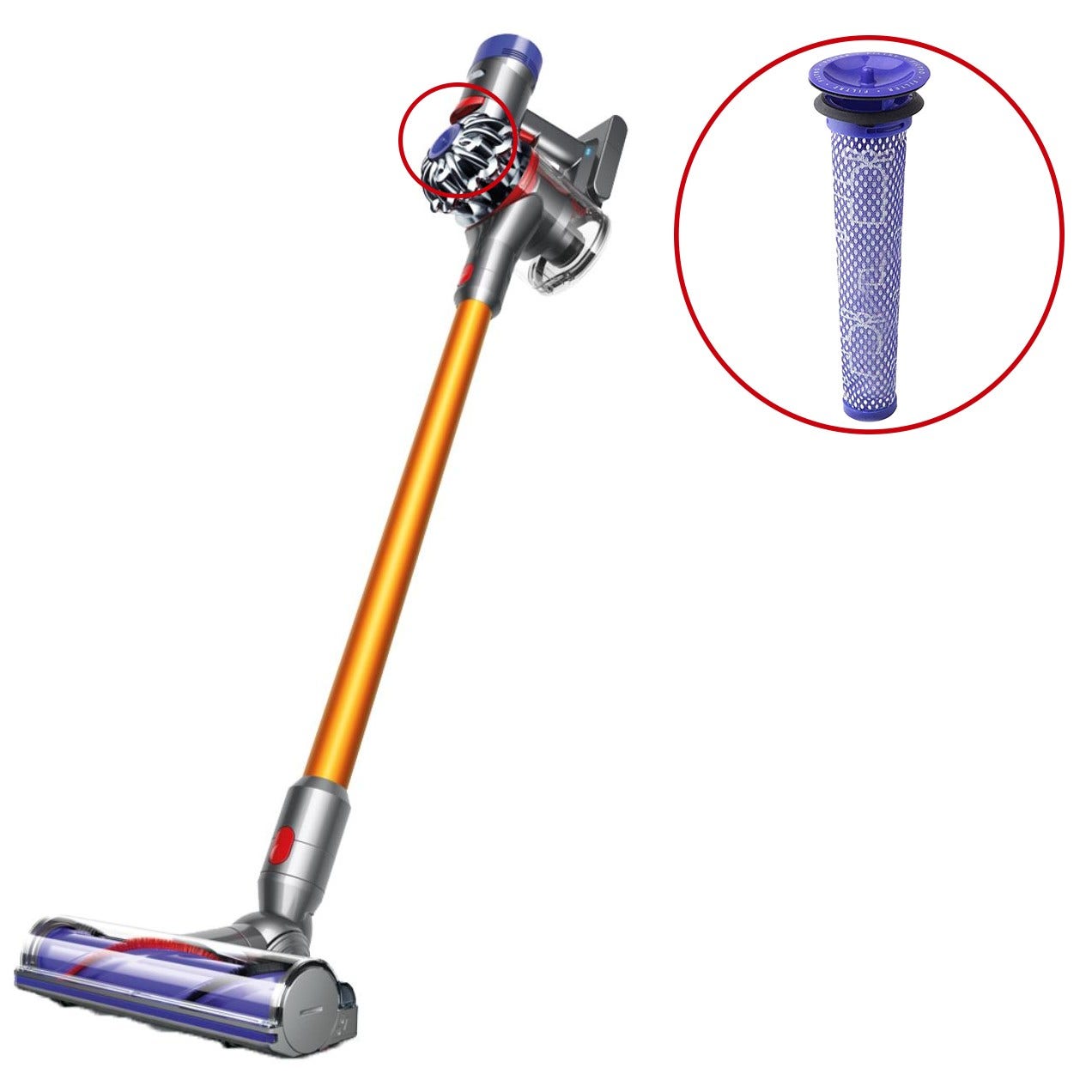 Set da 5 Prefiltri compatibile con Dyson V6 / V7 / V8