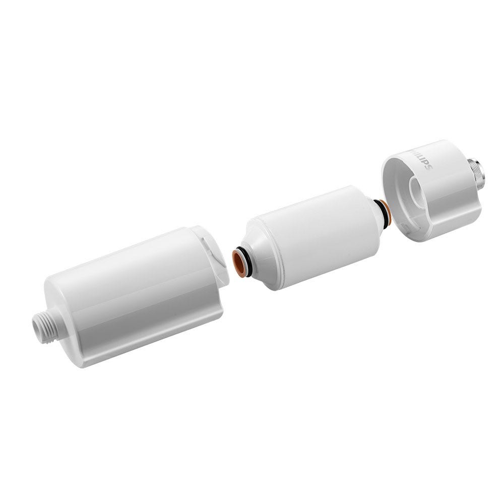 Philips Filtro per doccia (bianco) con 1 cartuccia compatibile con tutti i rubinetti e tubi.