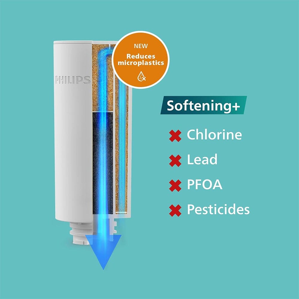 Philips Filtro acqua istantaneo (3 pz.) + addolcente Micro X-Clean AWP225S