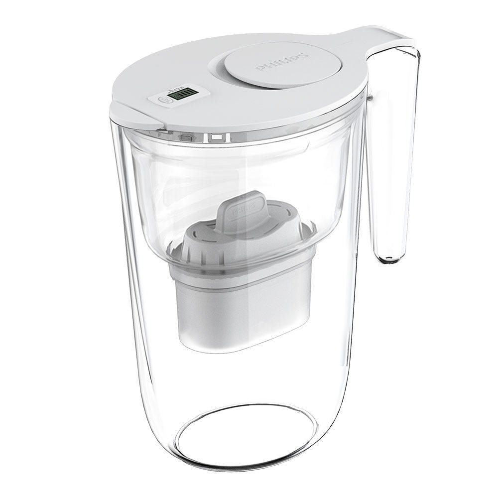 Philips Caraffa filtrante 2,6L + 3 Filtri Micro X-Clean (filtra PFAS) AWP2933WHT3