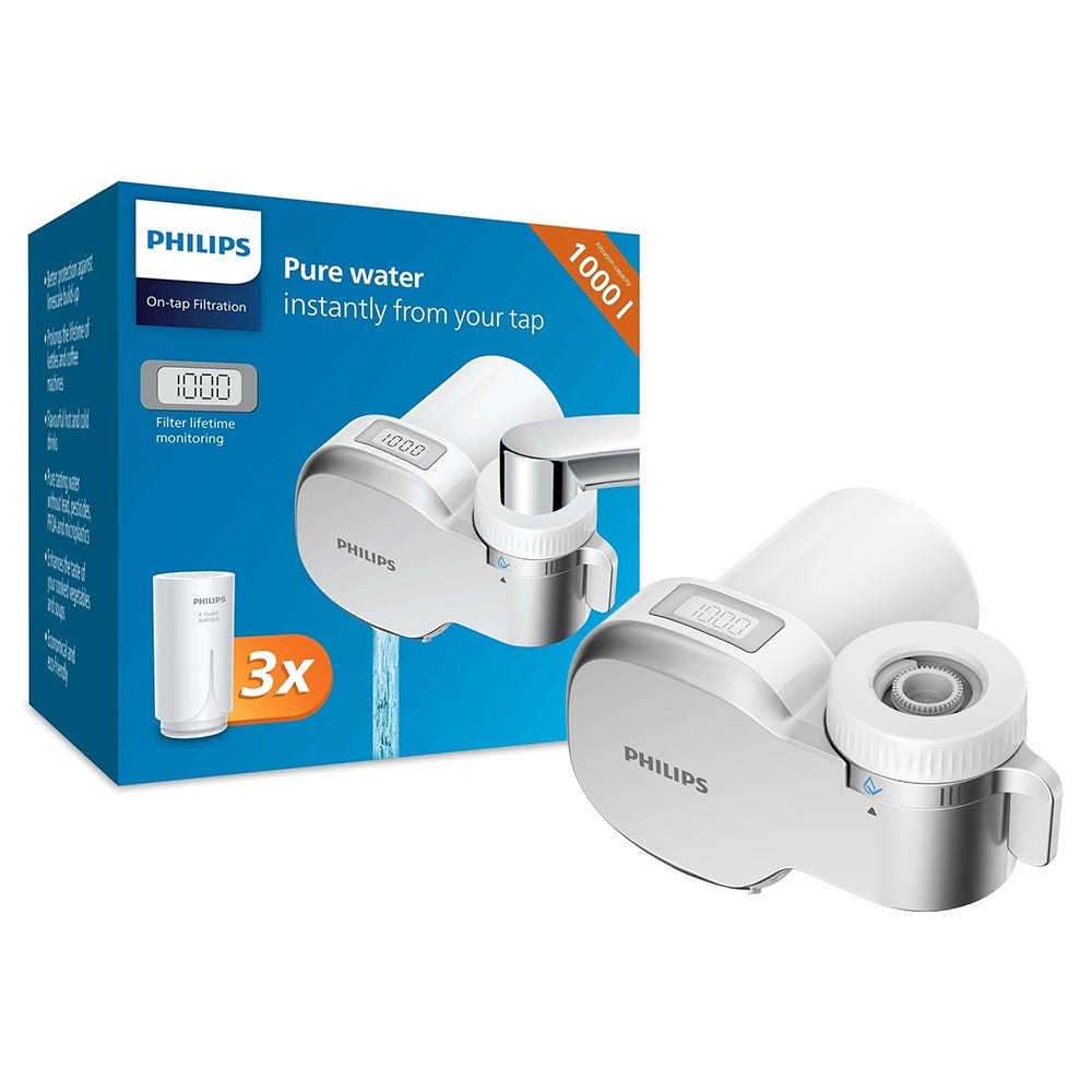 Sistema di filtraggio dell'acqua Philips On-Tap + 3 filtri AWP3705P3