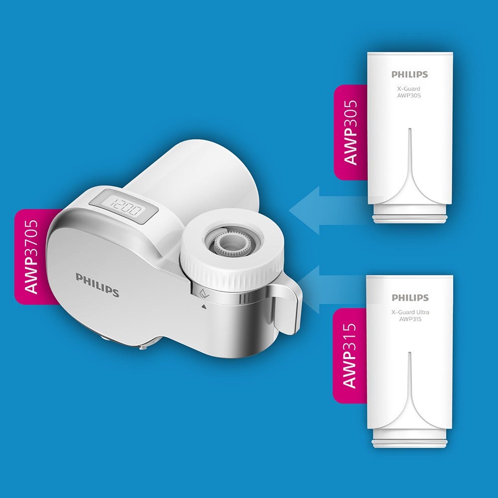 Philips Sistema di filtraggio dell’acqua On-Tap AWP3705P3 + 3 Filtri