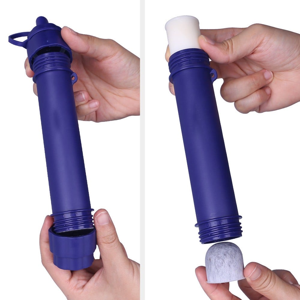 Kit di emergenza acqua potabile medio – Caraffa filtrante + filtri per acqua Philips + filtri per esterno