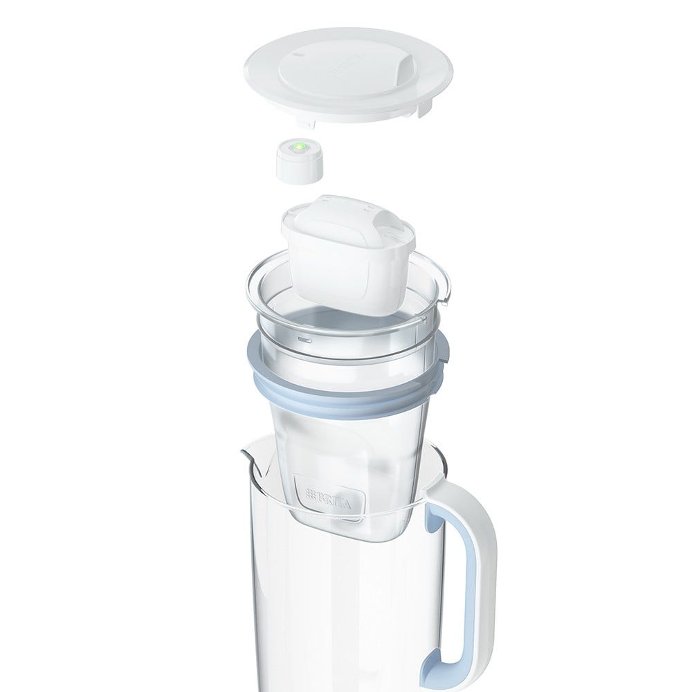 BRITA Caraffa filtrante 2.5L in vetro + 7 Filtri acqua MAXTRA PRO (filtra PFAS)