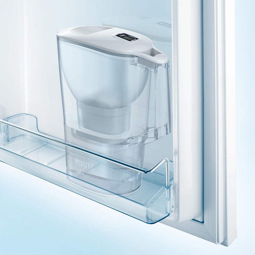 BRITA Caraffa filtrante 2.4L Aluna Bianco + 7 Filtri MAXTRA PRO (filtra PFAS)