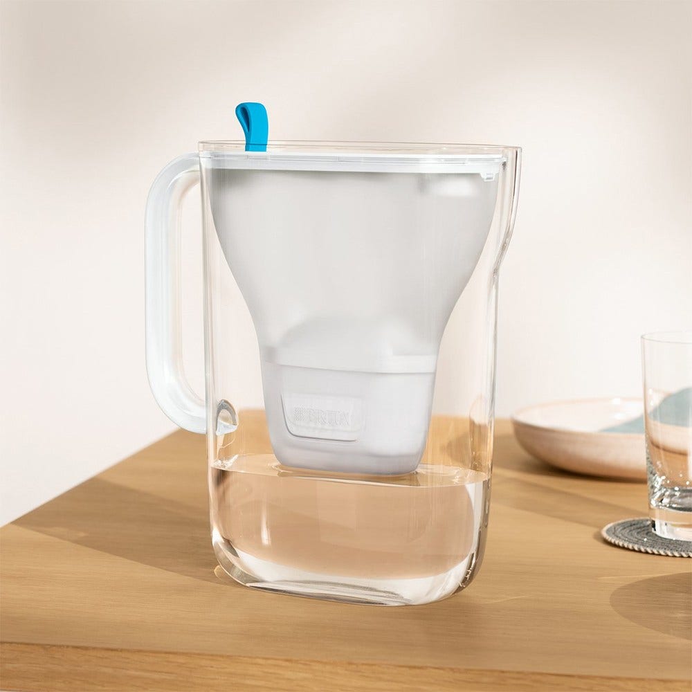 BRITA Caraffa filtrante 2.4L Style Blu + Filtro MAXTRA PRO (filtra PFAS)