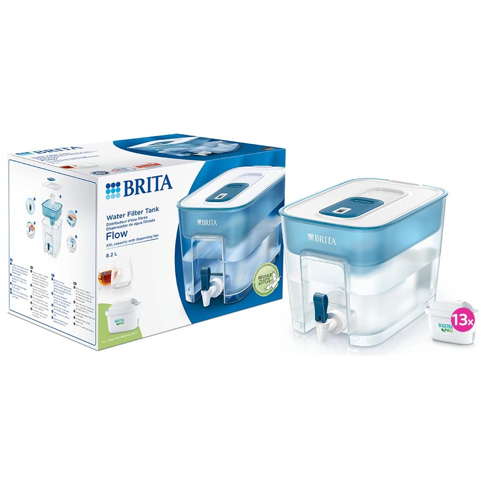 BRITA Stazione di filtraggio dell'acqua Flow + 13 filtri MAXTRA PRO (filtra PFAS)