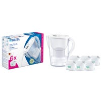 BRITA Marella Caraffa filtrante + 6 filtri MAXTRA PRO 1051132 (filtra PFAS)