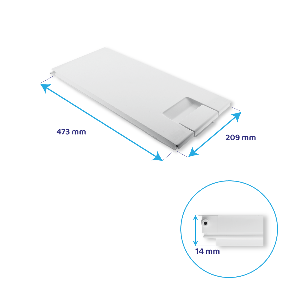 Whirlpool Sportello del congelatore 473x209mm