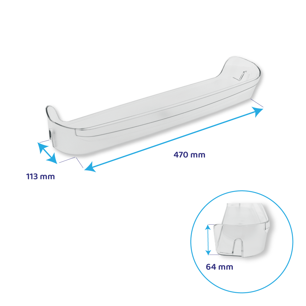 Indesit Balconcino portabottiglie 470x113mm