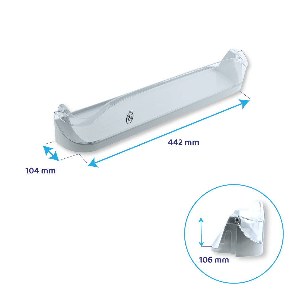 Bauknecht Balconcino portabottiglie 442x104mm