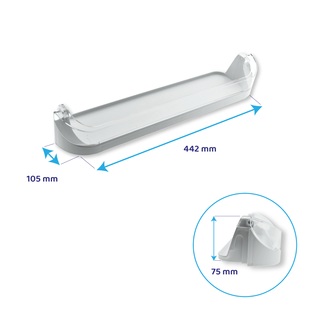 Hotpoint-Ariston Balconcino portabottiglie 442x105mm