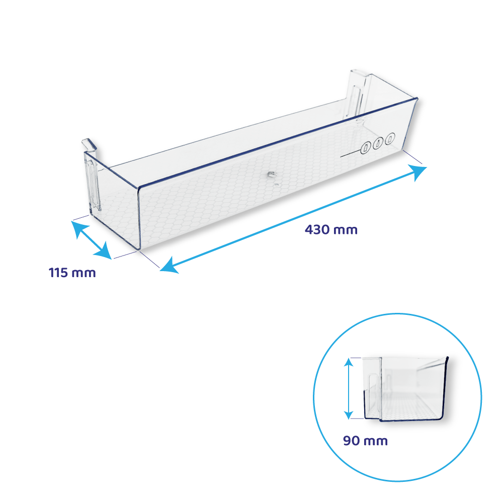 Beko Balconcino portabottiglie 430x115x90mm