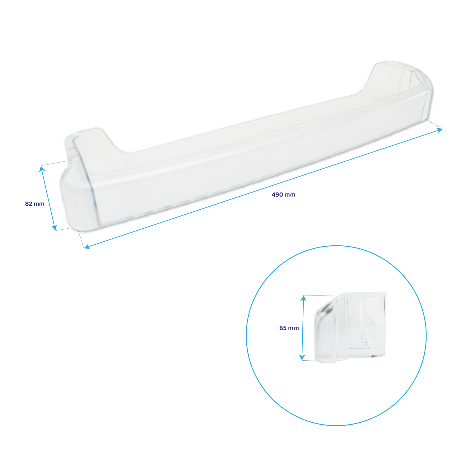 Balconcino portabottiglie compatibile con Ikea 490x82mm C00880373