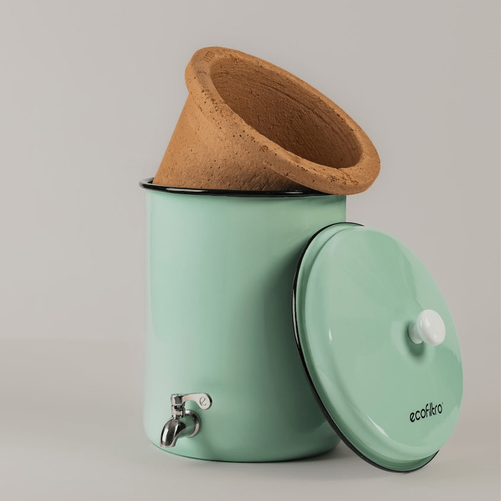 Kit iniziale Ecofiltro Filtro acqua 5L Verde menta (filtra PFAS)