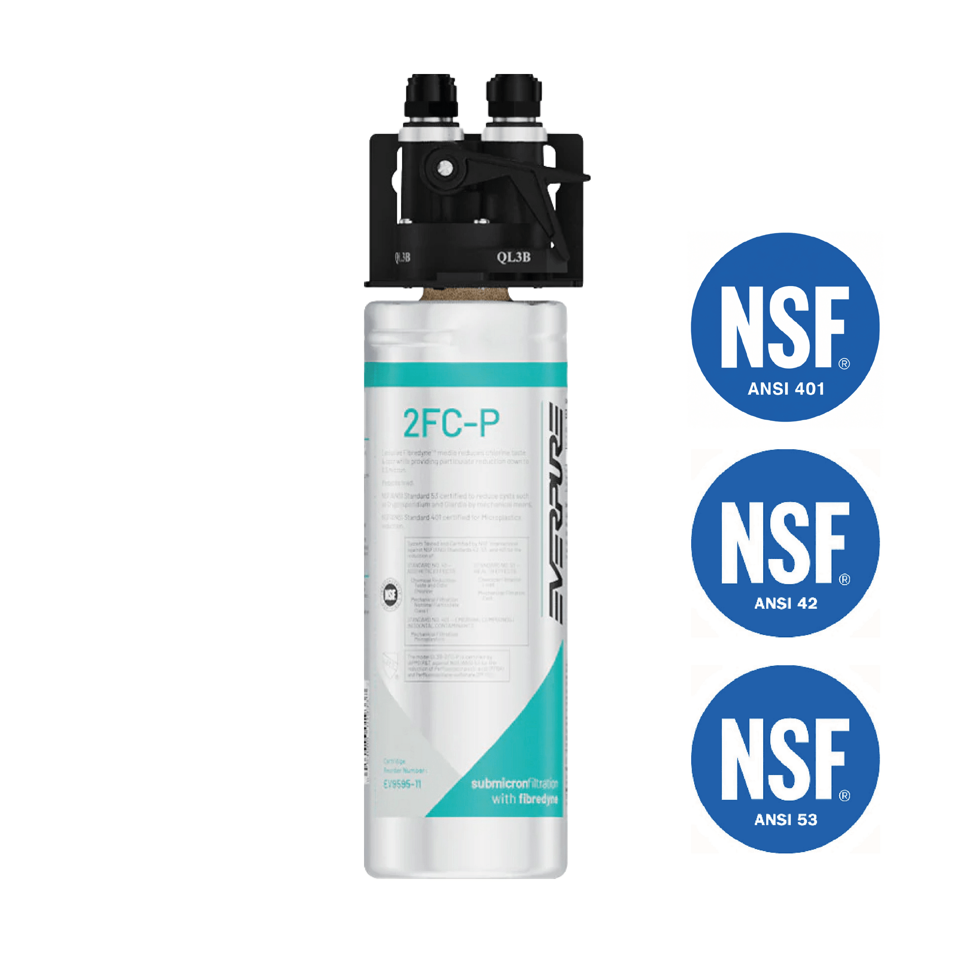 Everpure Sistema di filtrazione 2FC-P / EV9298-00 - riduce PFAS, microplastiche e cloro