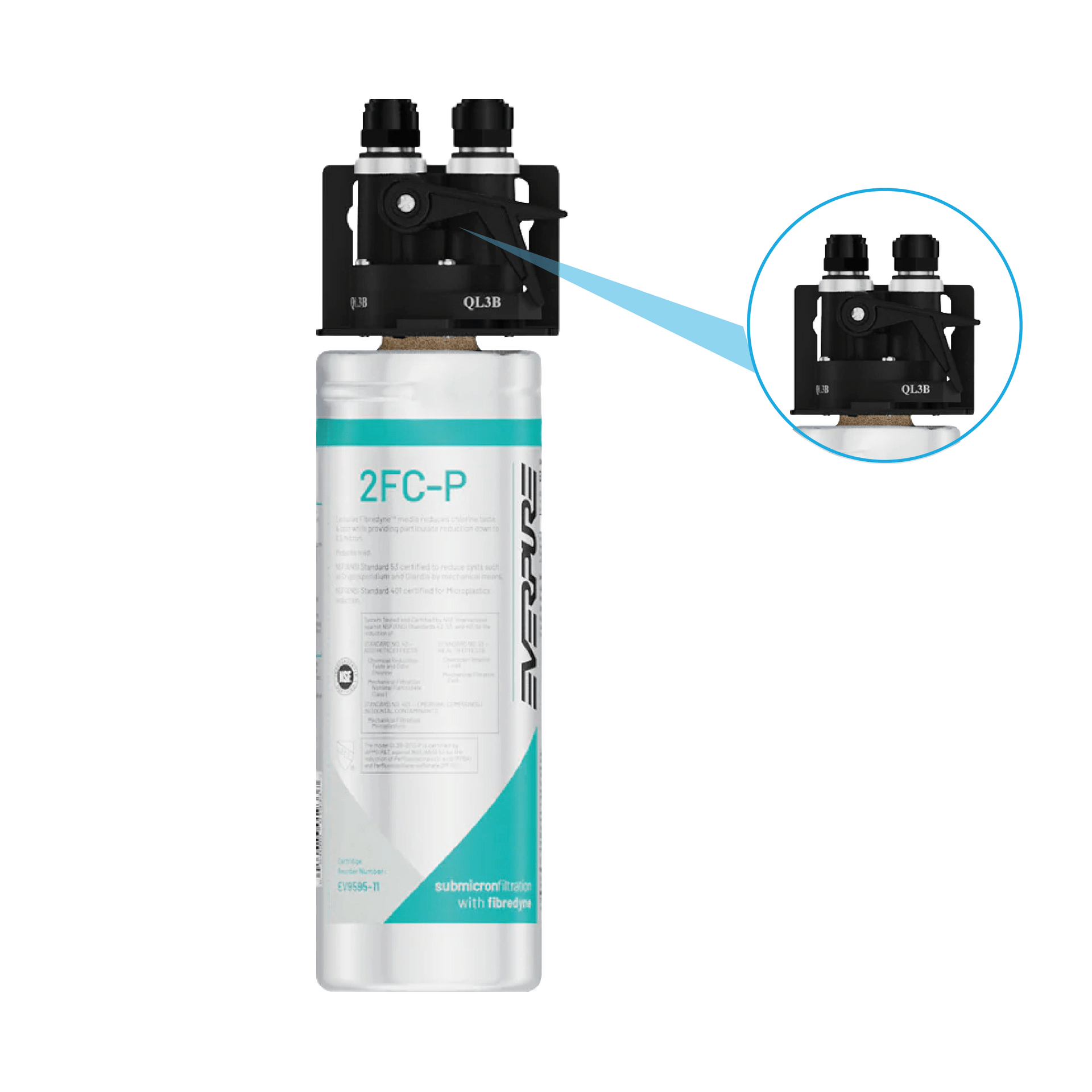 Everpure Sistema di filtrazione 2FC-P / EV9298-00 - riduce PFAS, microplastiche e cloro