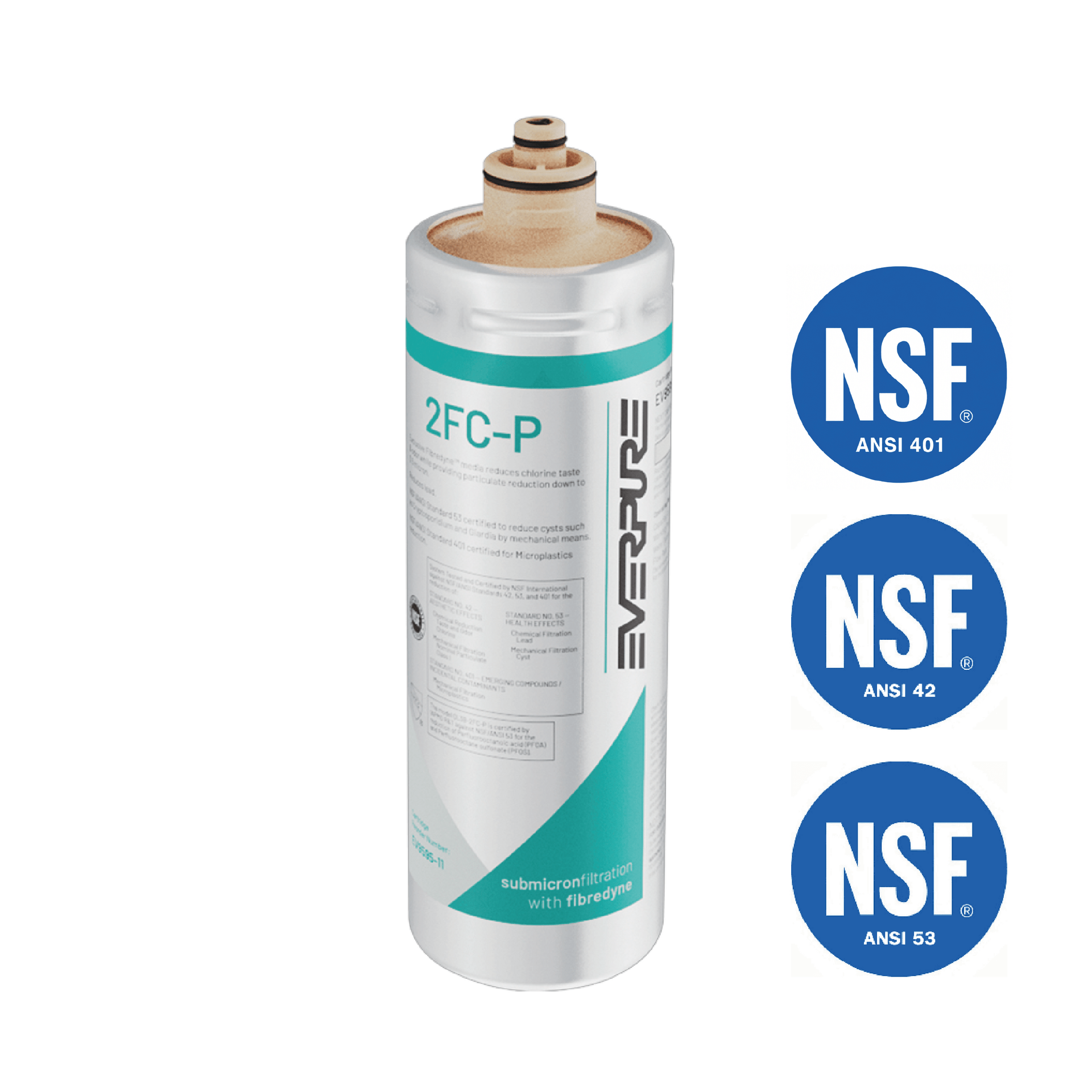Everpure Cartuccia filtrante 2FC-P / EV9595-11 - riduce PFAS, microplastiche e cloro