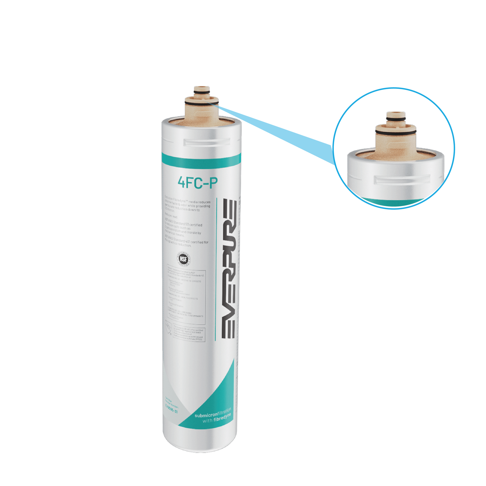 Everpure Cartuccia filtrante 4FC-P / EV9595-31 - riduce PFAS, microplastiche e cloro