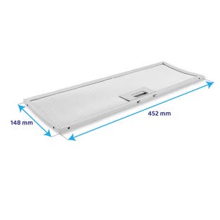 Filtro metallico antigrasso 452x148mm compatibile con Elica GLIDE IX... / GF02VC