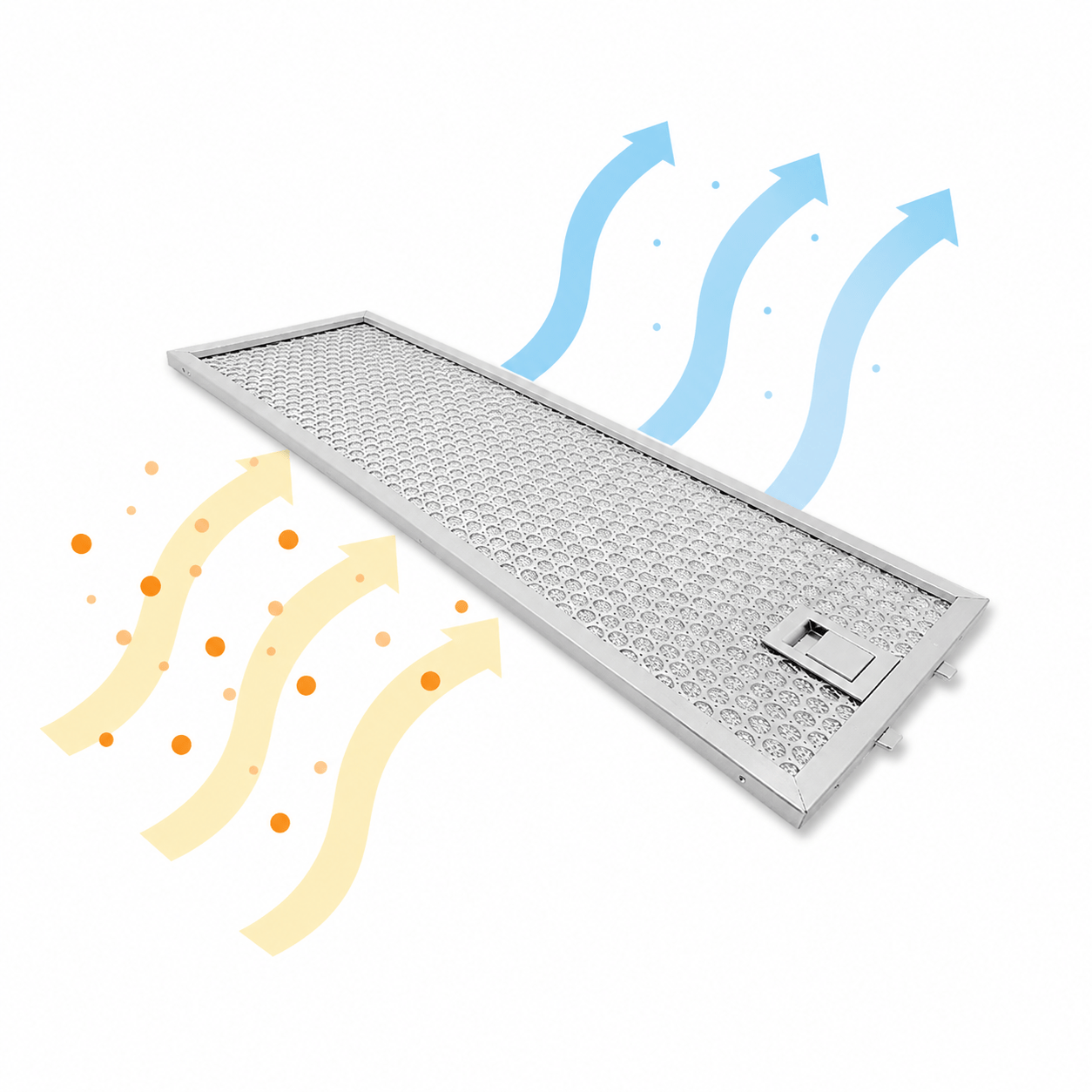 Filtro metallico antigrasso 484x159mm compatibile con Elica GF043C