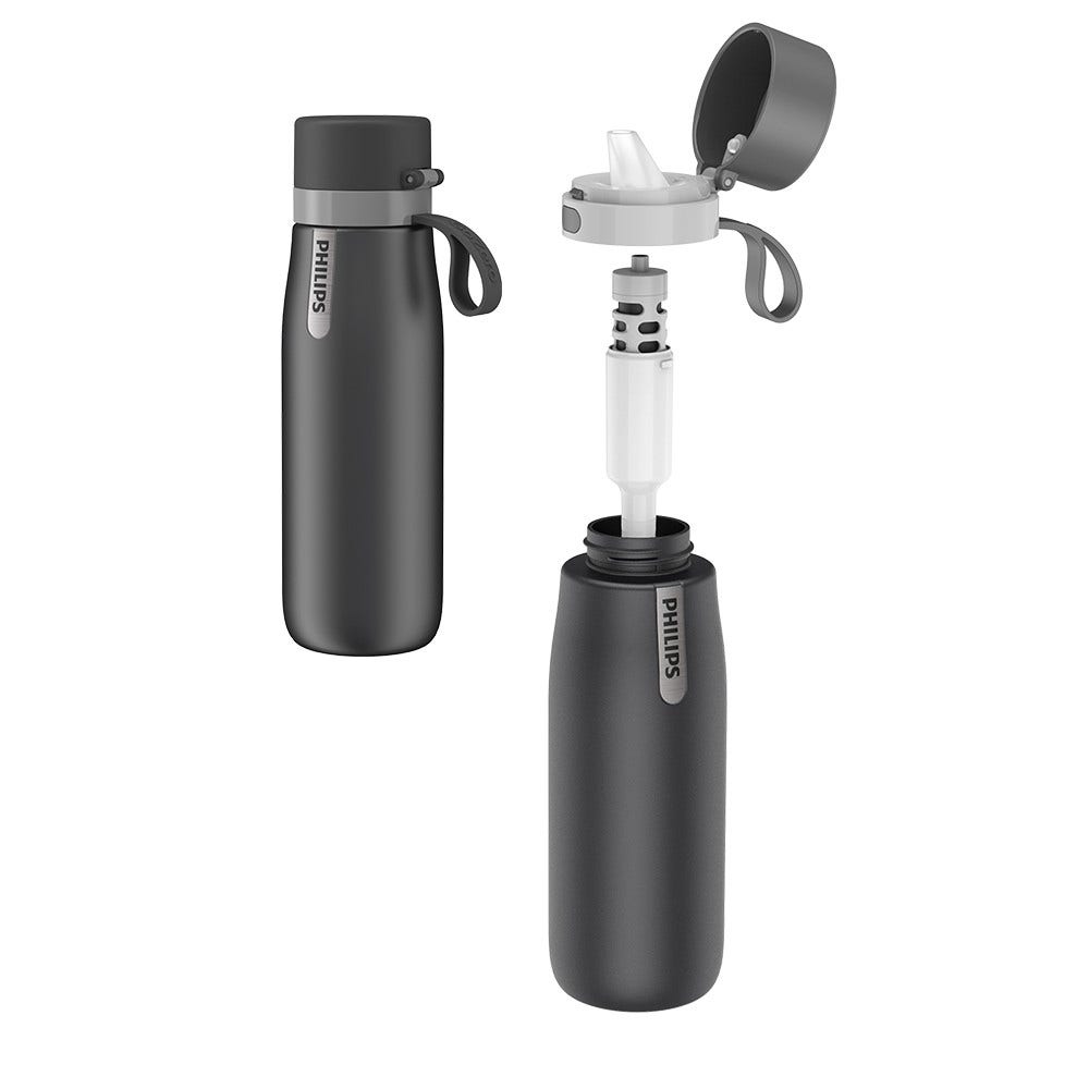 Philips Borraccia filtrante termica (550 ml) GoZero Daily Grigio AWP2771GRR