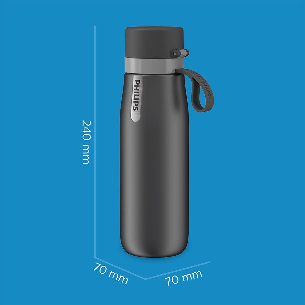 Philips Borraccia filtrante termica (550 ml) GoZero Daily Grigio AWP2771GRR