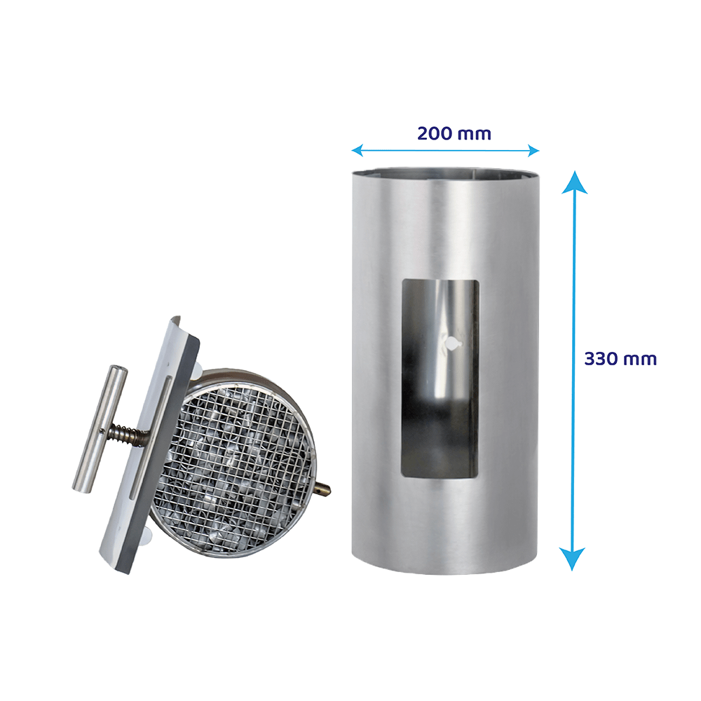 ABCAT® Filtro per fumo di legna Ø200x330mm Acciaio Inox