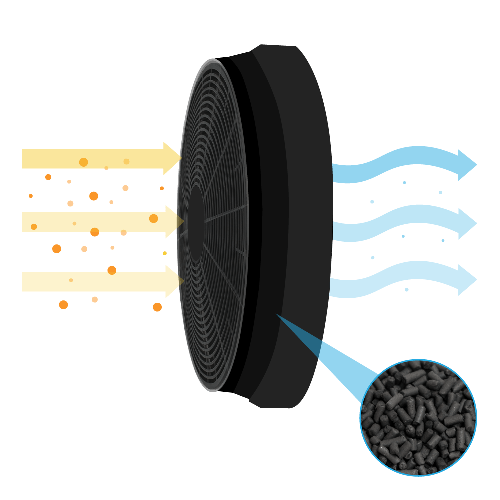 Filtro a carboni attivi (2 pz.) compatibile con Eurodomo per EUROFLOW
