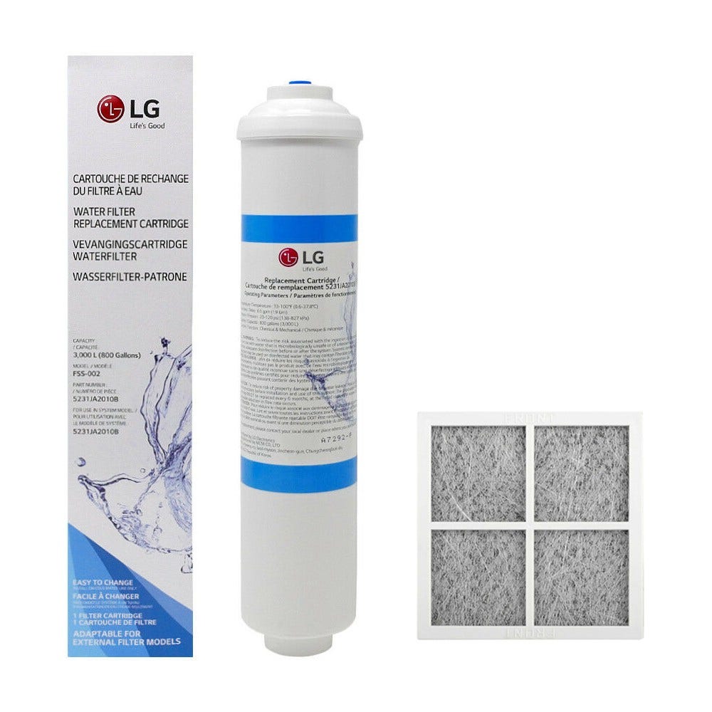 Set di Ricambio Filtro Aria + Filtro Acqua per Frigorifero LG