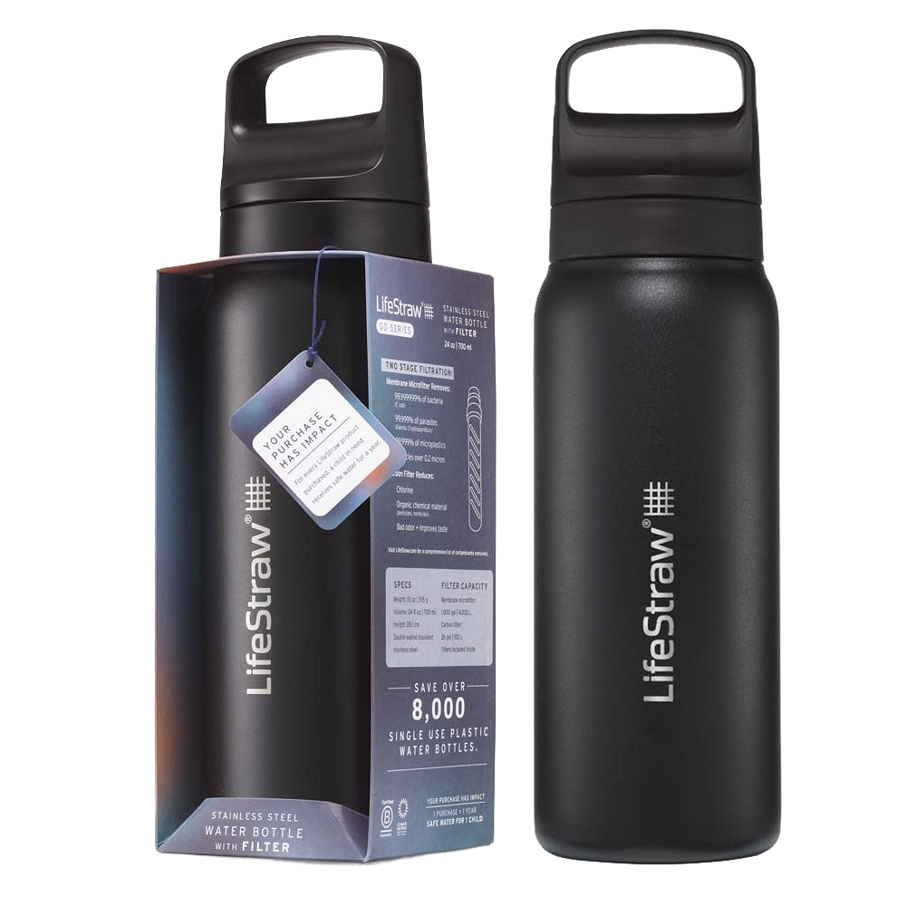 Borraccia in acciaio inox LifeStraw Go 2.0 Series Nera (1000 ml)