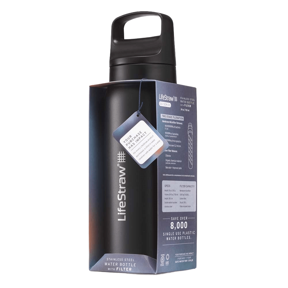 Borraccia in acciaio inox (1000 ml) LifeStraw Go 2.0 Series Nera