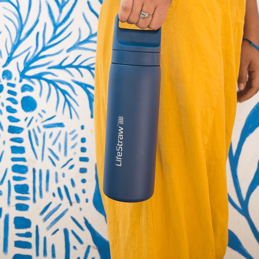 Borraccia in acciaio inox (700 ml) LifeStraw Go 2.0 Series Blu oceano