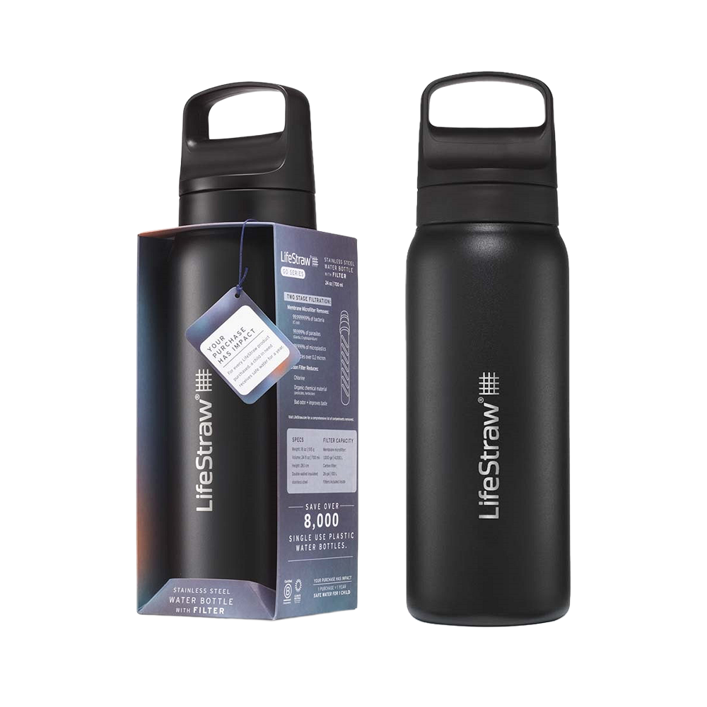 Borraccia in acciaio inox LifeStraw Go 2.0 Series Nera (700 ml)