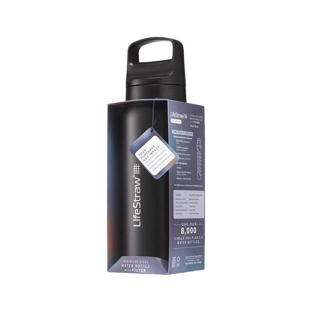 Borraccia in acciaio inox (700 ml) LifeStraw Go 2.0 Series Nera