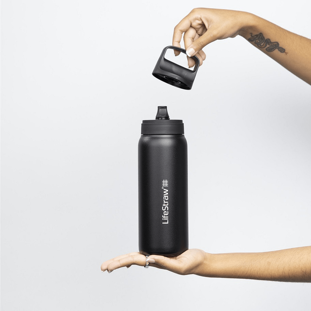 Borraccia in acciaio inox (1000 ml) LifeStraw Go 2.0 Series Nera