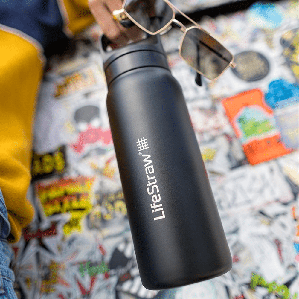 Borraccia in acciaio inox (700 ml) LifeStraw Go 2.0 Series Nera
