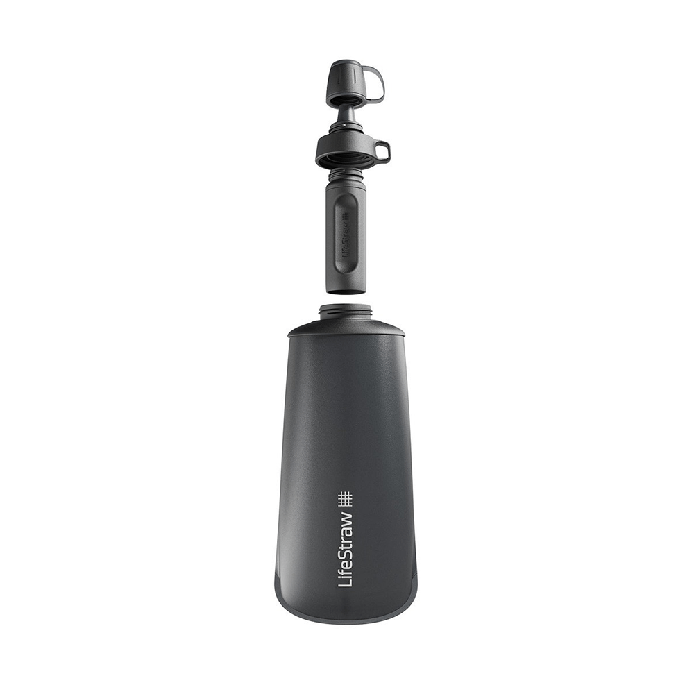 LifeStraw Peak Series Borraccia pieghevole a compressione (650ml) Grigio Montagna Scuro