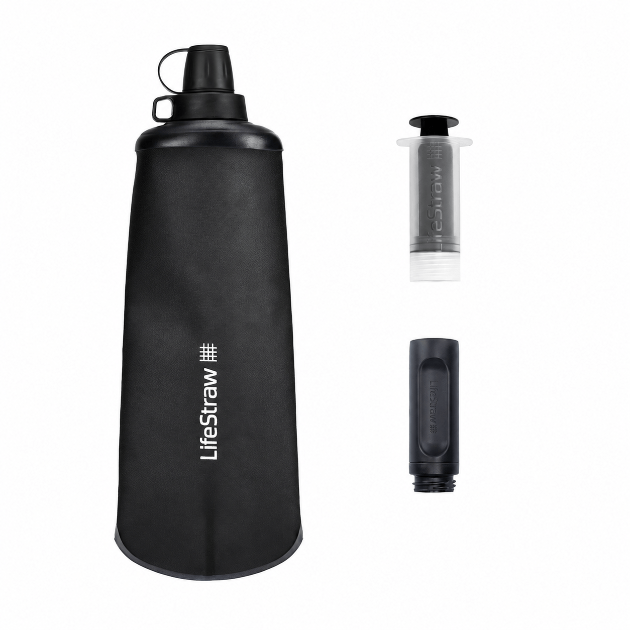 LifeStraw Peak Series Borraccia pieghevole a compressione (650ml) Grigio Montagna Scuro