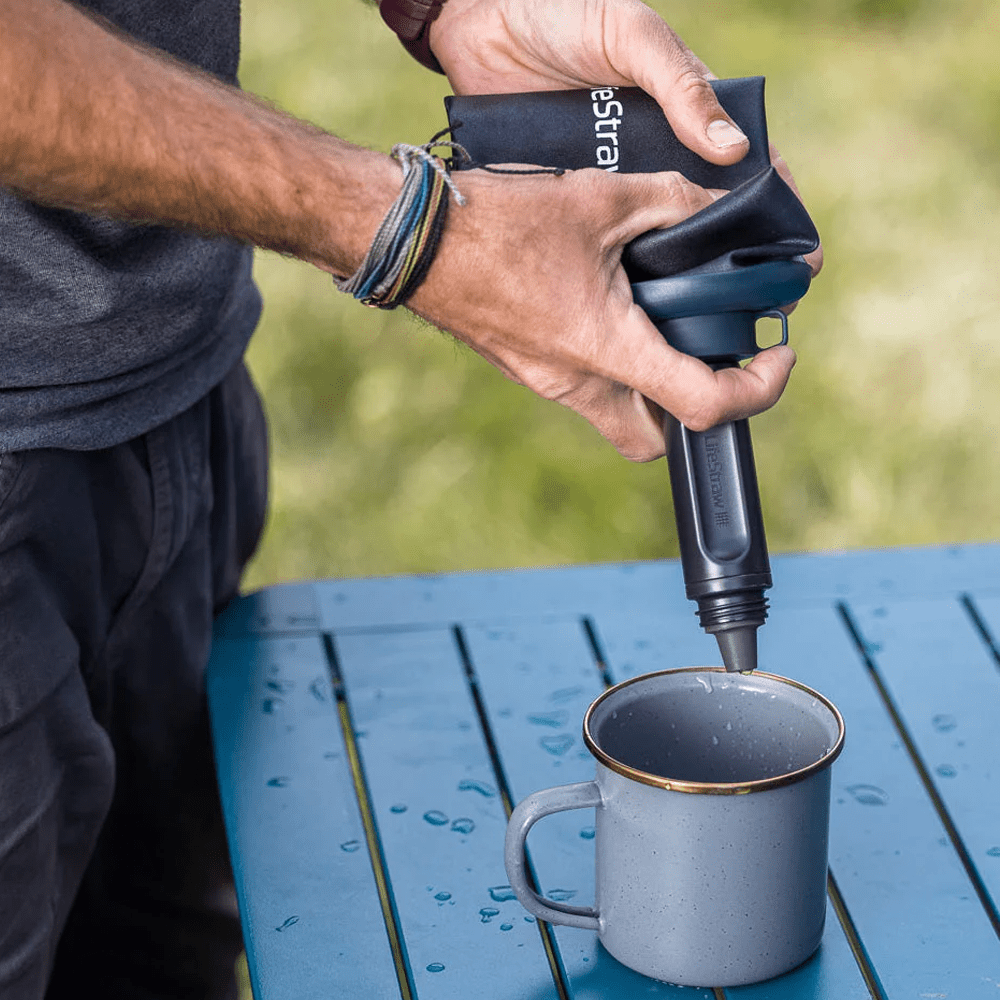 LifeStraw Peak Series Borraccia pieghevole a compressione (650ml) Grigio Montagna Scuro
