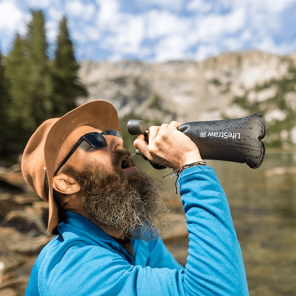 LifeStraw Peak Series Borraccia pieghevole a compressione (650ml) Grigio Montagna Scuro